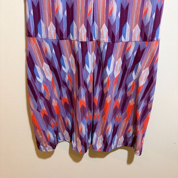 Prana Calico Active Dress Grapevine Gemstone Print Pattern Open Back Sleeveless. - Picture 9 of 10